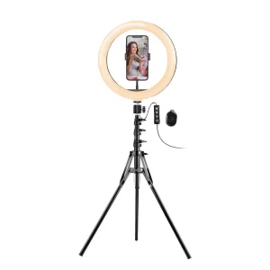 Anillo de Luz LED de 10´´con Trípode Completo ARGOM ARG-LP-9320BK SPOTLIGHT PRO 9320