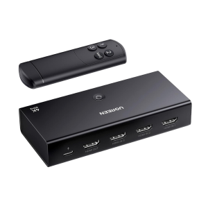 Conmutador HDMI Switch 4@60HZ Ugreen 15376 3 Entradas a 1 Salida/DOLBY Atmos/HDMI/Reduce El Retraso y La Perdida de Fotogramas/Incluye Control Remoto