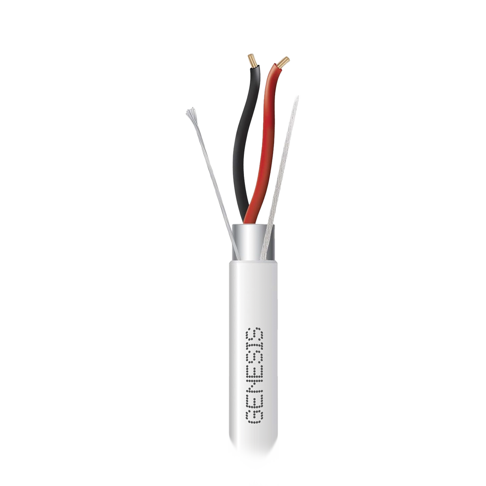 Bobina de Cable 2X22 AWG Blindado Genesis 2202-1101 Riser/305M/Color Blanco