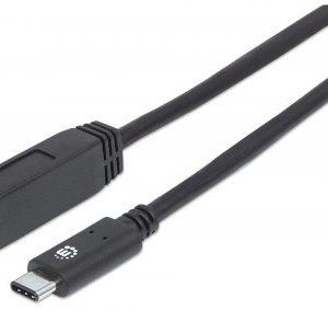 Cable USB-B a USB-C Manhattan 354998 de 2M/Macho-Macho/Color Negro