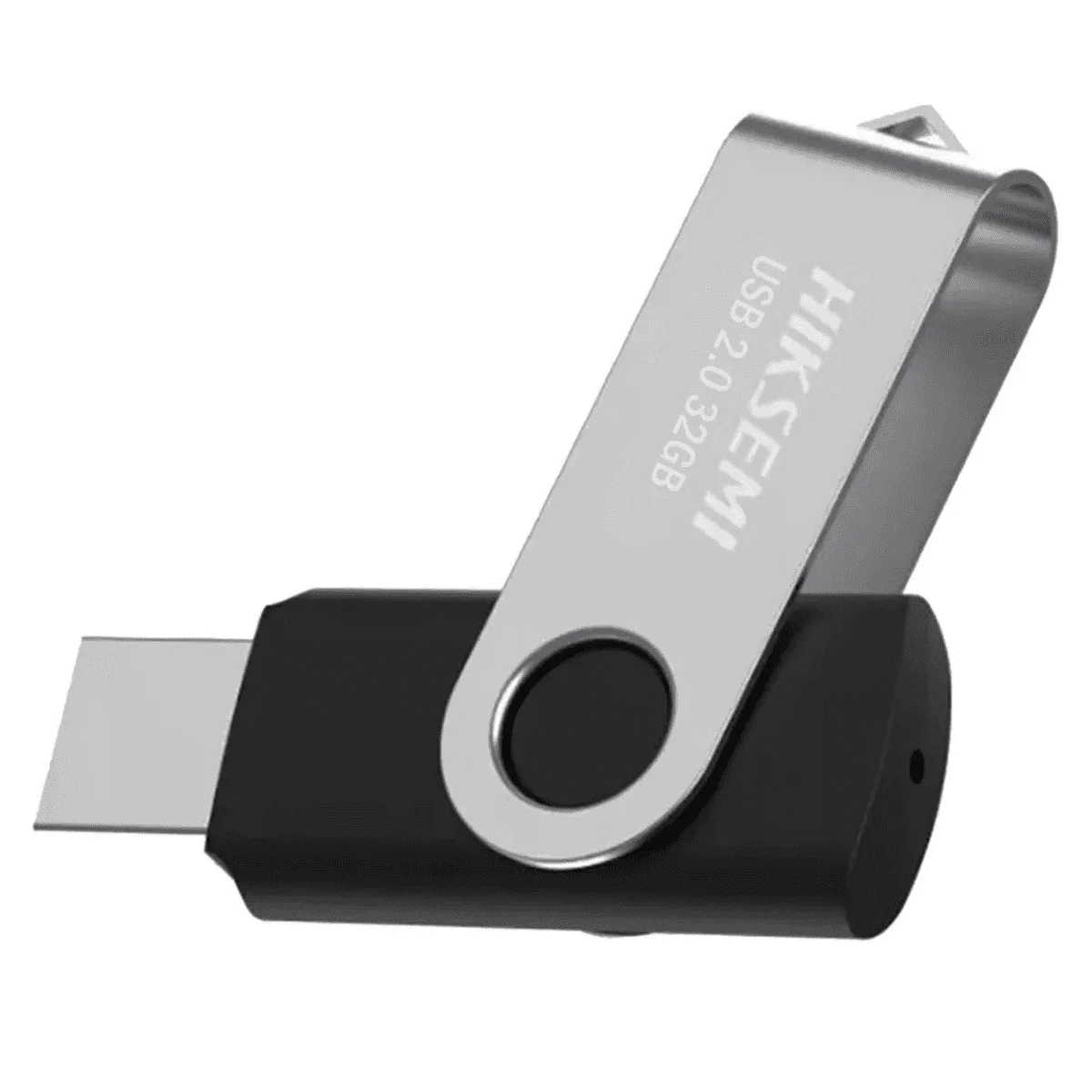 Memoria USB 2.0 32GB HIKSEMI HS-USB-M200S 32G ROTARY, color negro/ plateado - Imagen 3