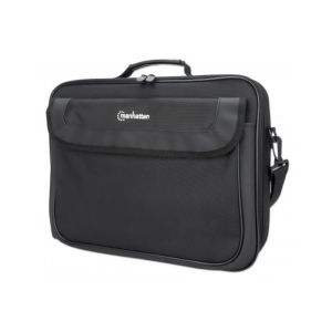 Maletín Para Laptop 15.6″ Manhattan Cambridge Clamshell / Poliéster / Color Negro / 439947