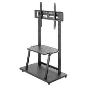 Soporte Movil Para Pantalla 37″-100″ Manhattan 462334 Hasta 150 KG/Color Negro/Tipo Carrito