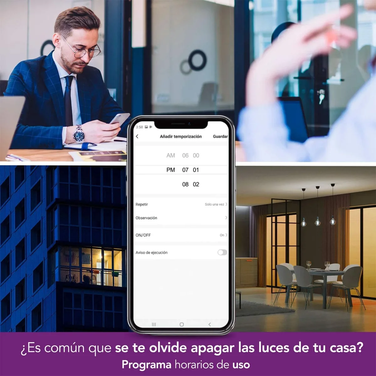 Interruptor de pared WiFi de 2 apagadores (LC-1266) - Imagen 5