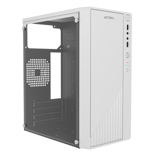 Gabinete Acteck Kioto GC220/Mini Torre/Ventana Acrilico /Fuente 500W/Sin Ventiladores/Color Blanco/Micro ATX/AC-939522