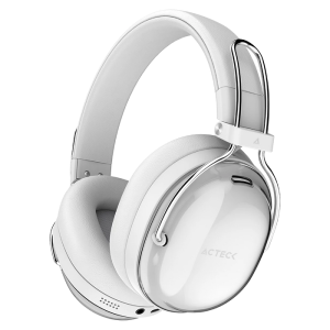 Diadema Audifonos C/Microfono Inalambricos Acteck Luxe Pure HP730/Bluetooth/Cancelacion de Ruido Hibrido/Color Blanco/AC-940887