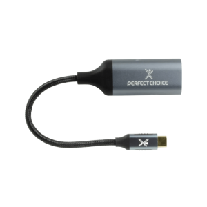 Cable Adaptador USB Tipo C A ETHERNET RJ45 PERFECT CHOICE PC-101277/NEGRO-Gris