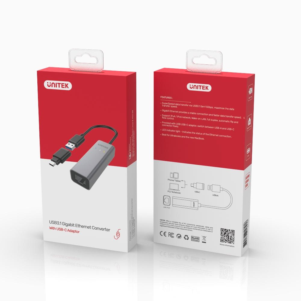 Adaptador USB 3.0 a Gigabit Ethernet con adaptador USB-C - Imagen 8