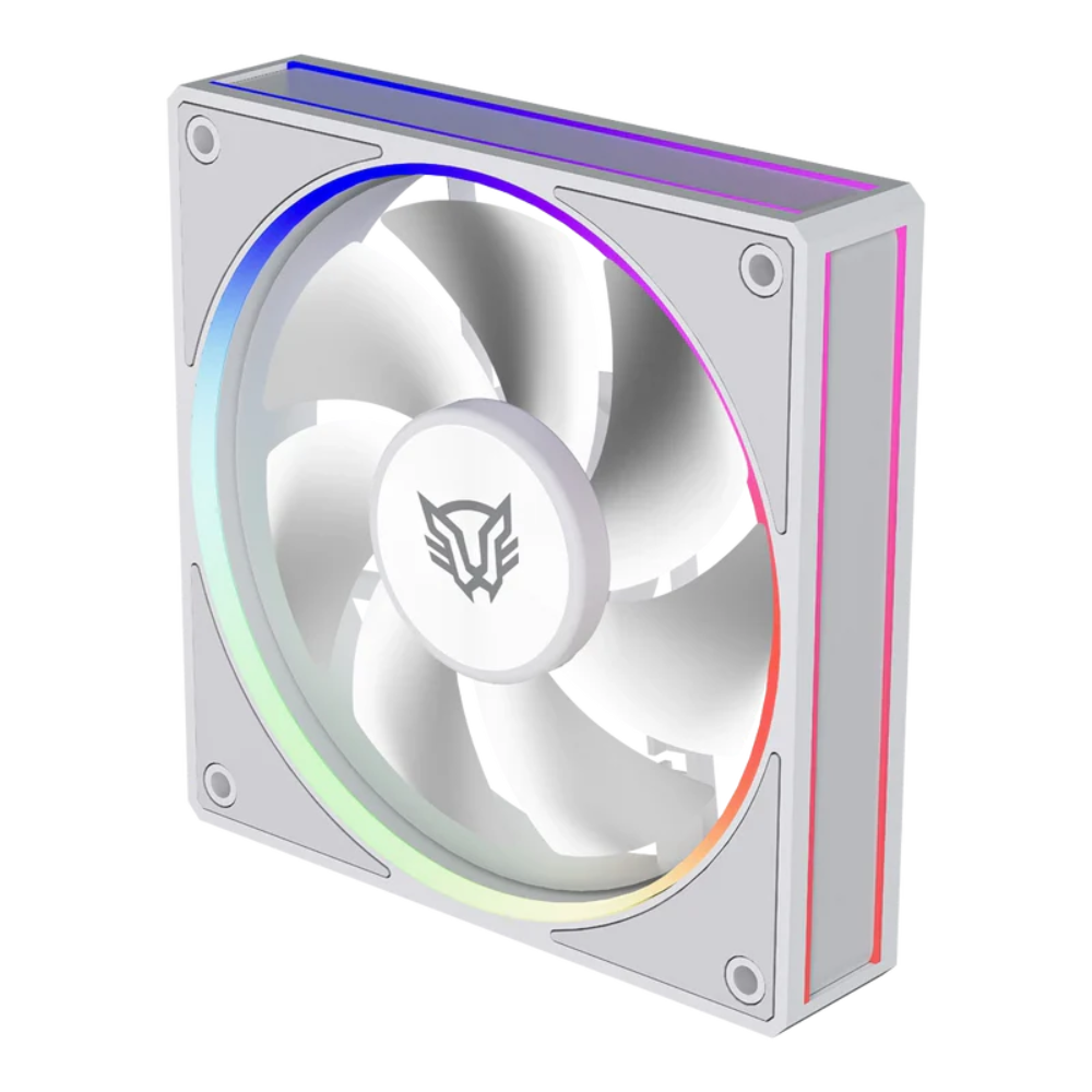 Kit De 3 Ventiladores Balam Rush BR-942133 Eolox Bora EXB85 / 120mm / Iluminación RGB / 600-1600RPM / PWM 4 Pin / Color Blanco - Imagen 3