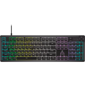 Teclado Alámbrico / Mecánico / Gamer Corsair K55 Core RGB / Switch Rubber / Ingles / Negro / CH-9226C65-NA