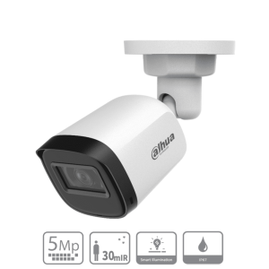 Cámara Bullet Dahua DH-HAC-B1A51N-U-0280B 5MPX / Lente 2.8mm / IR 30m / Exterior / IP67 / Full HD / 106° De Apertura
