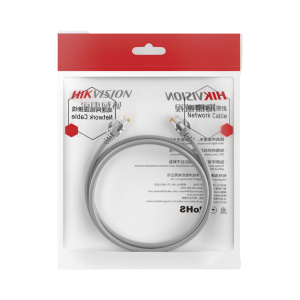 Cable de Red UTP CAT6 24 AWG de 10M Hikvision DS-1NP6UEC0-1000-G Color Gris/Ideal Para POE+/Interior