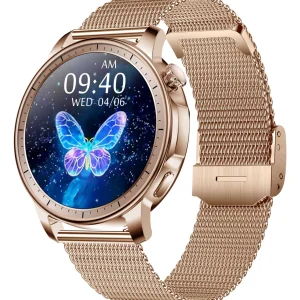 Smartwatch Mujer Reloj Acero Tactil Android K65 Dorado