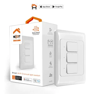 Interruptor Inteligente NEXXT NHE-T100 de 3 circuitos con Wi-Fi, color blanco