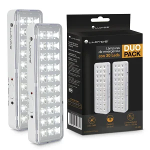 Lloyd's Duo Pack Lámpara de Emergencia con 30 LED's (LP-335)