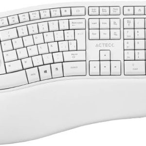 Kit Teclado Y Mouse Inalambrico Vertical ACTECK AC-936255 CREATOR VIRTUOS FITT MK770/Español/118 Teclas/2400 DPI Ajustable/Color Blanco