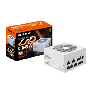 Fuente de Poder Gigabyte UD850GM PG5W 850W Modular, 80+ Gold – Blanca