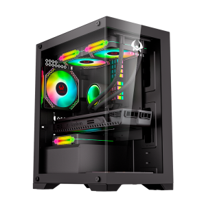 Gabinete Kronos Diamond Black mATX, Vidrio Templado, USB 3.0