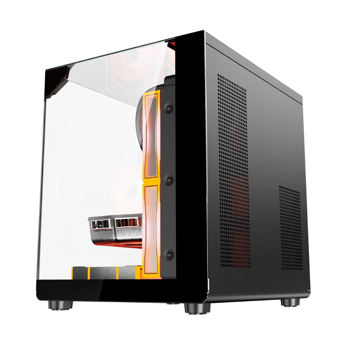 Gabinete Kronos Onyx, MATX, Vidrio Templado USB 3.0 3Fan ARGB - Imagen 5