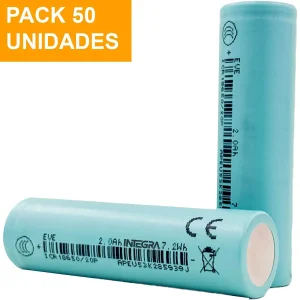 Pack 50 Bateria Pila Litio Recargable 18650 3.7v Sin Teton