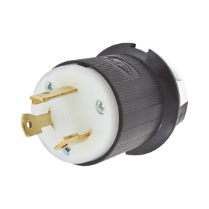 Clavija Industrial Con Bloqueo de Media Vuelta Hubbell HUB-HBL-2611/30-125VCA/2 Polos 3 Hilos/Color Negro
