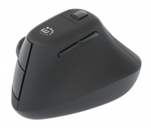 Mouse Inalambrico Vertical MANHATTAN 190336 1,600DPI/6 Botones/Optico/Color Negro