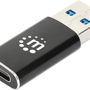 Adaptador DE USB-A A USB-C MANHATTAN 153980 Color Negro