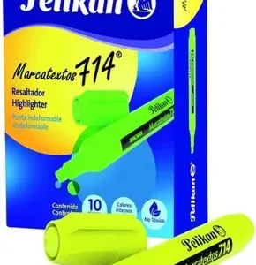 10 Piezas De Marcador Resaltador PELIKAN 30165005/714/Color Amarillo