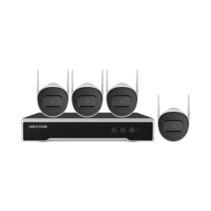 Kit IP Inalambrico Hikvision NK42W0H-1T(E) P 1080P/NVR 4 Canales/4 Camaras Bala P/Exterior/1 HDD de 1TB/Modo Repetidor