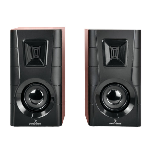 Bocinas Para Computadora Perfect Choice Meridian/Sonido 2.0/Acabado de Madera/PC-112686