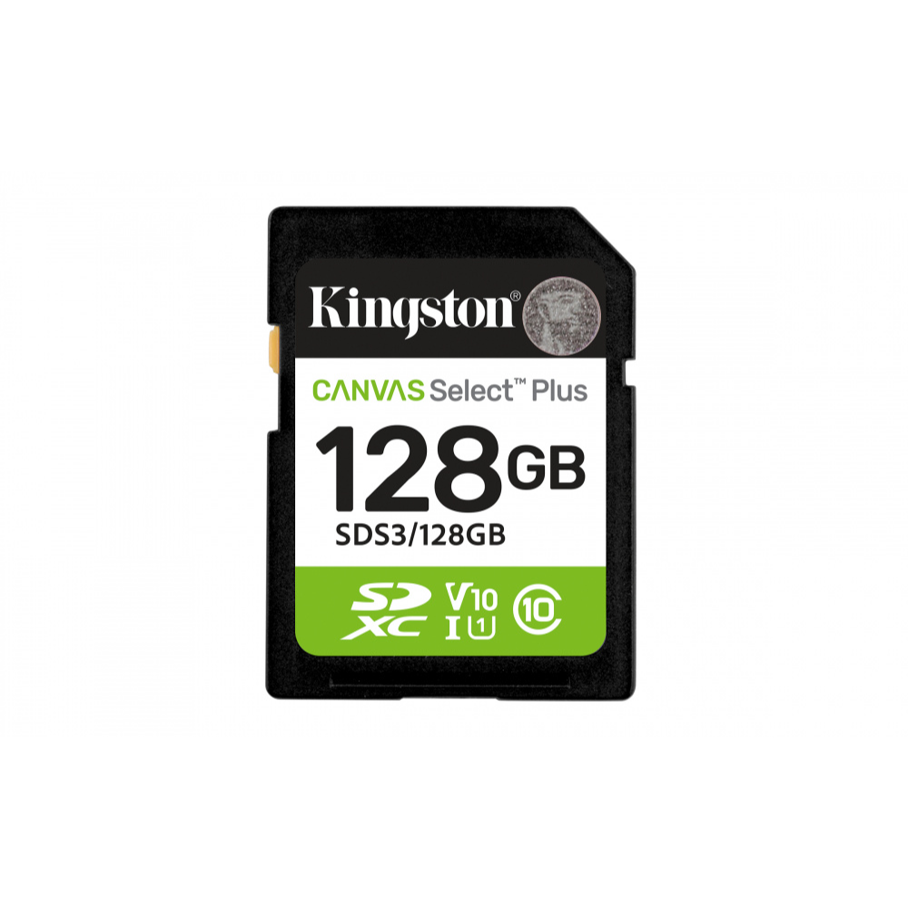 Memoria SDXC 128GB Kingston SDS3/128GB Canvas Select Plus / UHS-I Clase 10