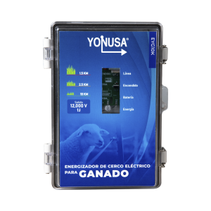 Energizador Para Ganado Yonusa SYSGAN25K 10,000V-2J/25,000M/Metros Lineales de Proteccion/Cercas Electrificadas