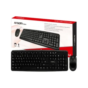 Combo de Teclado y Mouse ARGOM ARG-KB-7418, Conexión USB, Español