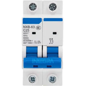 Interruptor Termomagnetico 25a 2 Polos C Automatico Chint Nxb-63