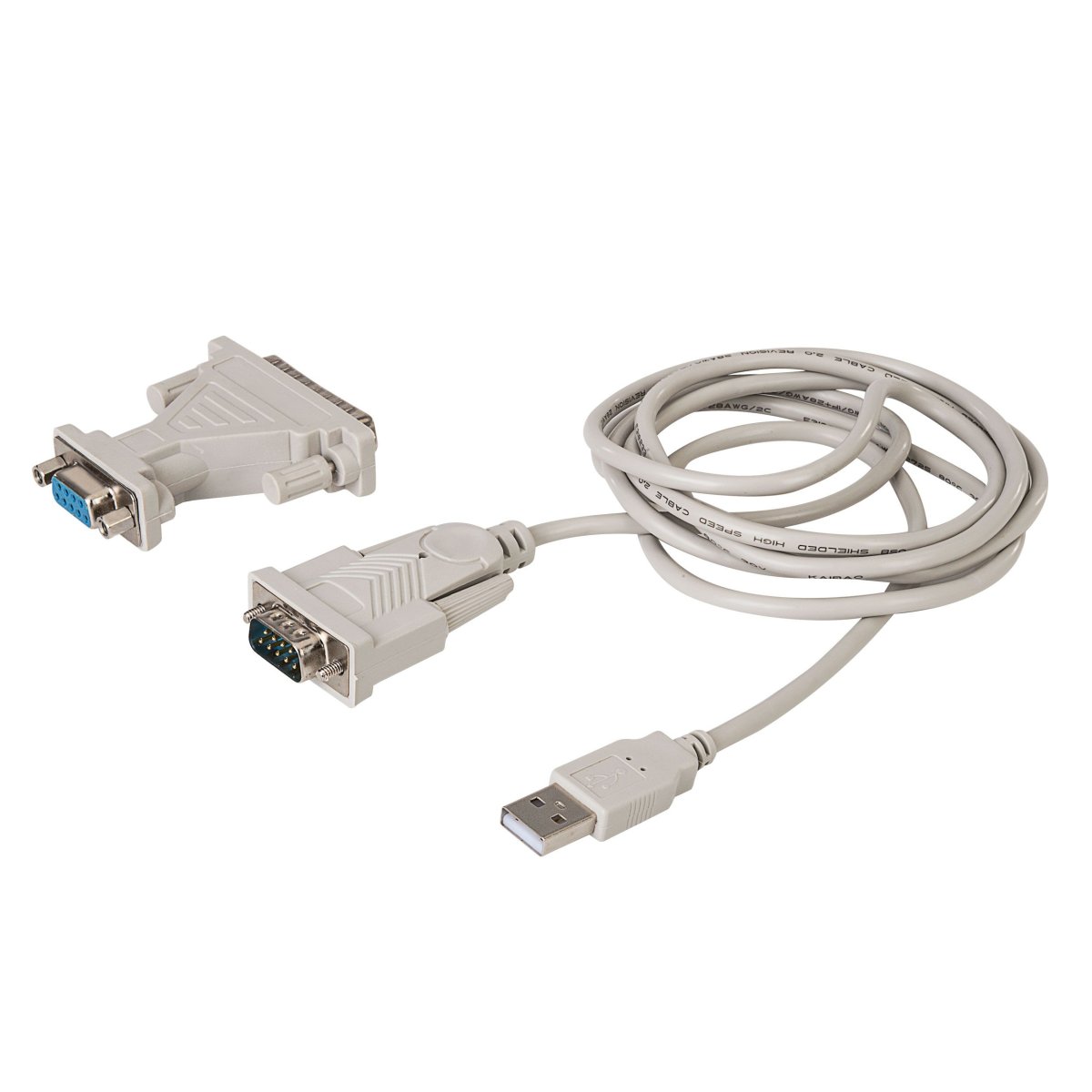 Cable DB-9 Macho – USB-A Macho Steren USB-SER 1.8M/Color Negro - Imagen 2