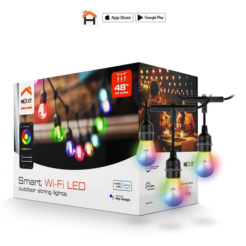 Kit de 24 Bombillas RGB+W NEXXT NHB-O100, 48 pies de largo, Certificación IP65 - Imagen 7