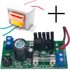 Cargador a Flote Bateria de Gel y Litio 12v 7a Fuente 12v1a con Transformador