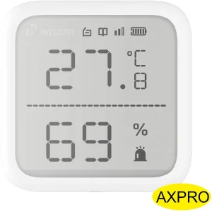 Detector Temperatura y Humedad Sensor Inalámbrico Hikvision Axpro DS-PDTPH-E-WB