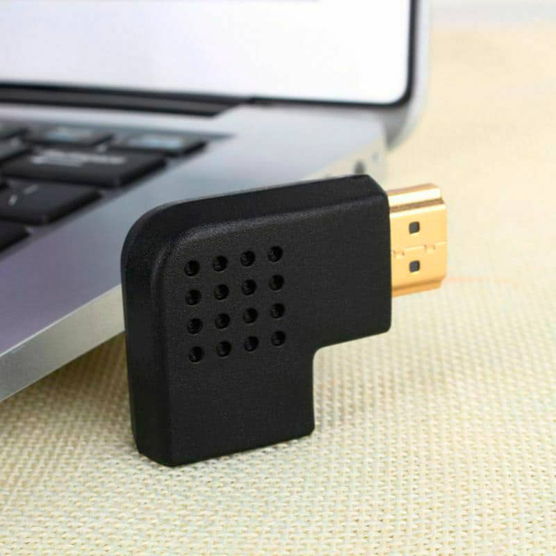 Conector HDMI Hembra a Hembra Adaptador – Acoplador – Extensor para HDTV HDCP 1080P – Curvo Tipo L