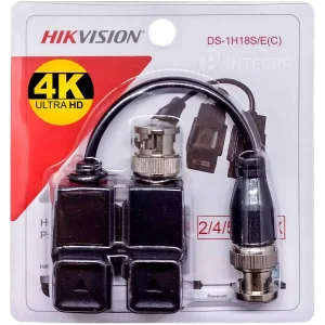 Par Balun Hikvision Pasivo Cctv Hd Hdtvi Hdcvi Ahd Utp Plug & Play DS-1H18S/E