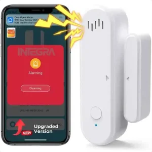 Alarma Sensor Magnetico Sirena Autonomo Apertura Notifica Por Wifi Wl-19dwt (NO compatible con Apolo) TUYA
