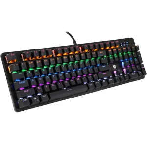 Teclado Gaming Mecanico RGB Cableado HP GK100F 9AK05AA#UUF Color Negro