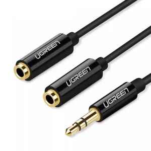 Cable Adaptador UGREEN 20816 de 2 a 1 para Conectar Audifonos que tengan 2 Plugs